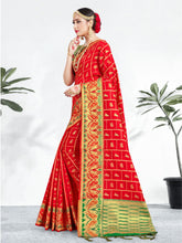 Red Banarasi Art Silk Woven Saree